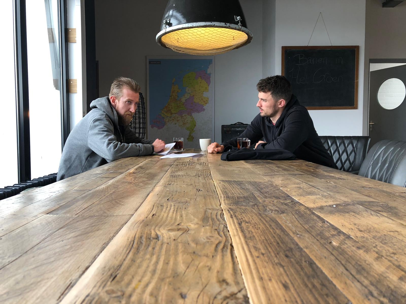 Martijn heeft een intakegesprek bij Baneninhetgroen