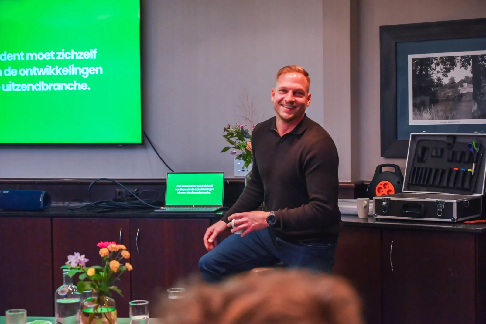 Rick Romijn aan het werk