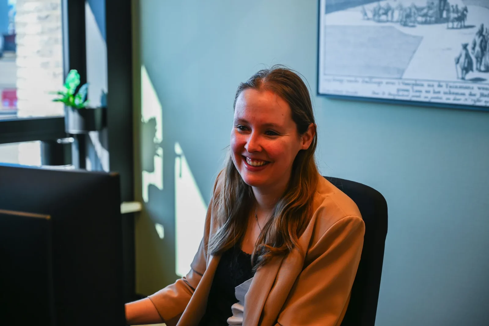 Iris aan het werk bij uitzendbureau Baneninhetgroen