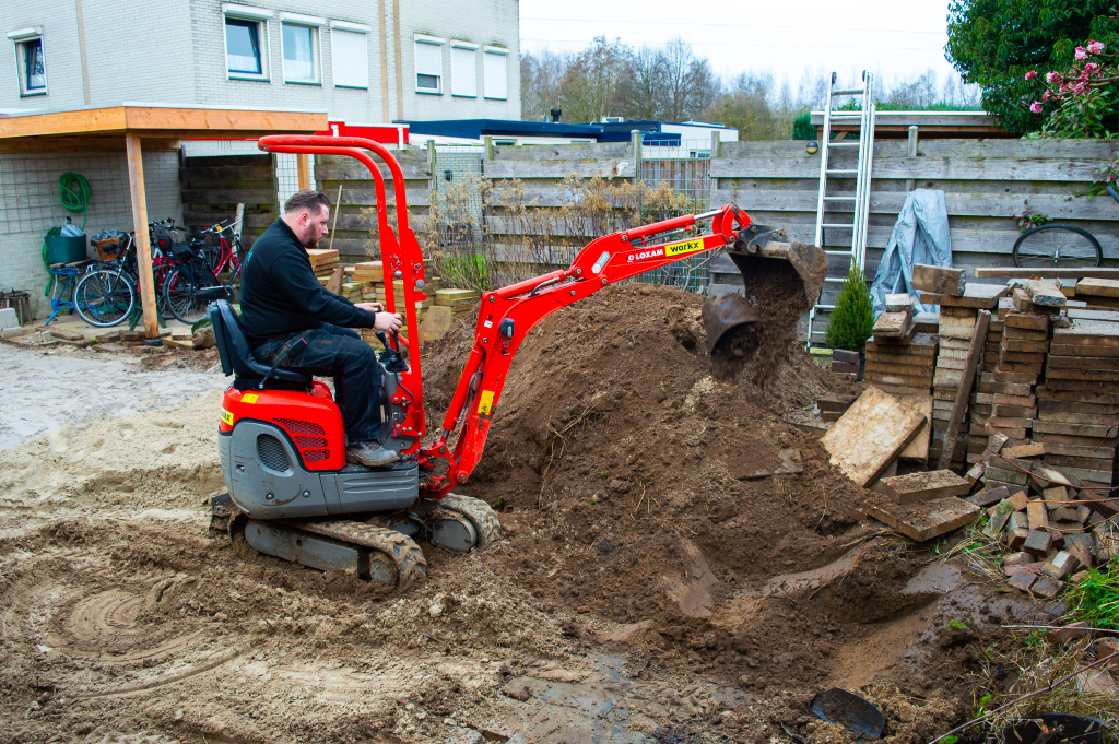 Hovenier aan het werk