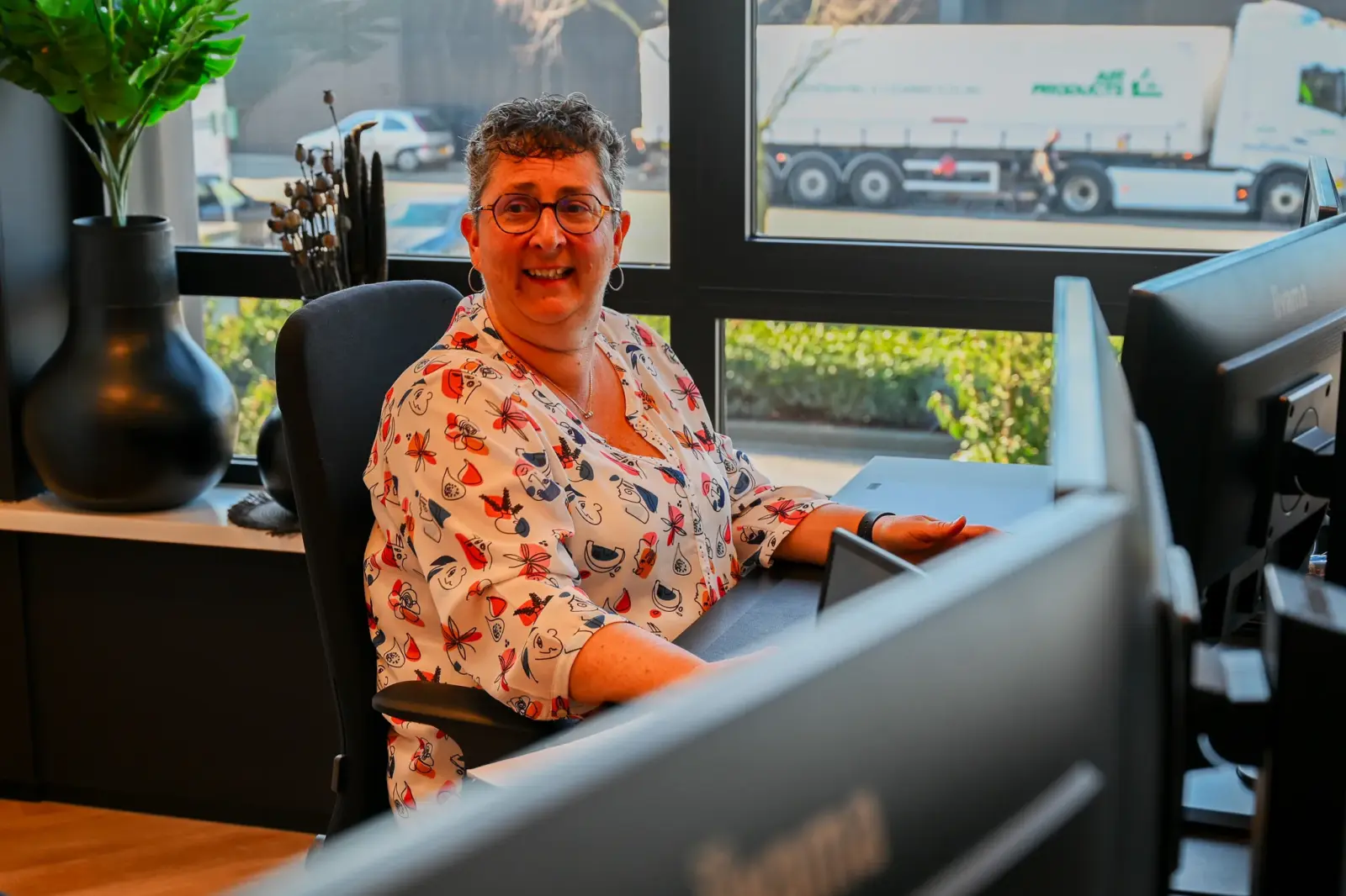 Wendy aan het werk in Alblasserdam